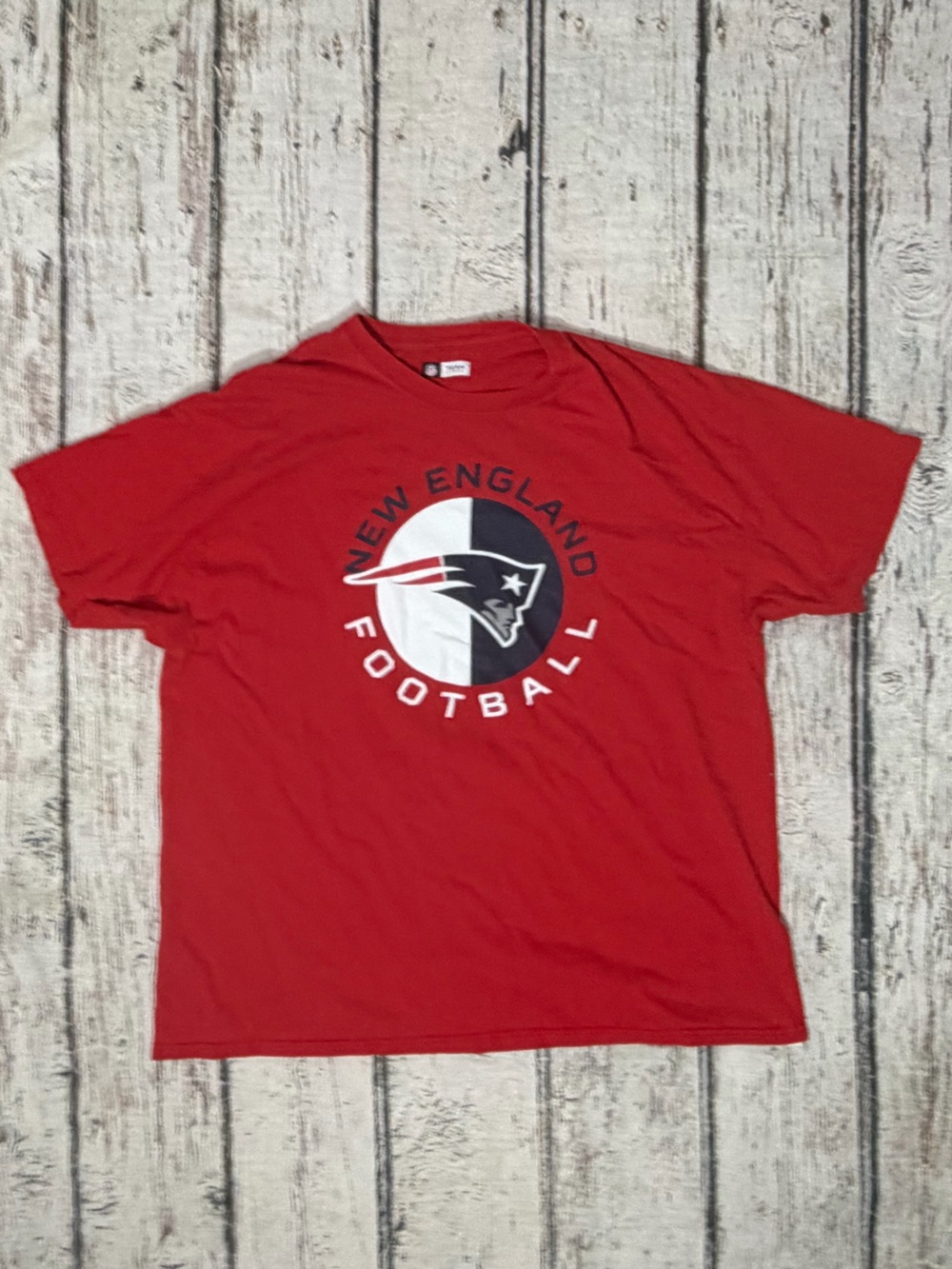 New England Patriots NFL Football Red Crewneck Sports Tshirt